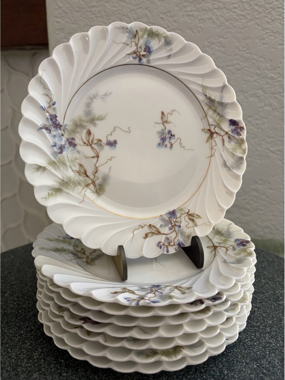Vtg. Haviland Orsay Bread Butter Plates Set Of 8 Limoges France Floral EUC